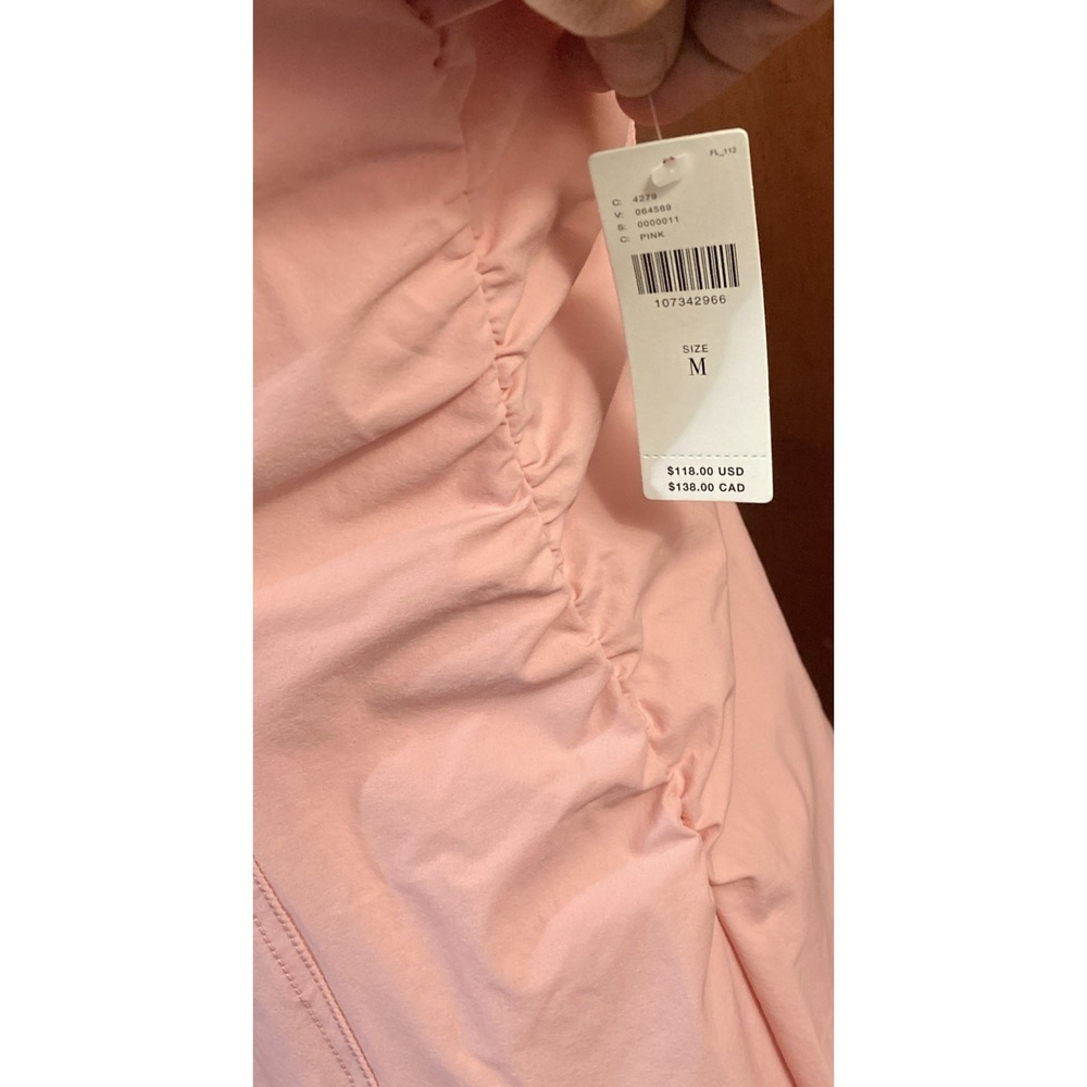 Anthropologie‎ Daily Practice Shirred Mini Dress Sz M NWT Pink Tennis Pickleball - Picture 5 of 8